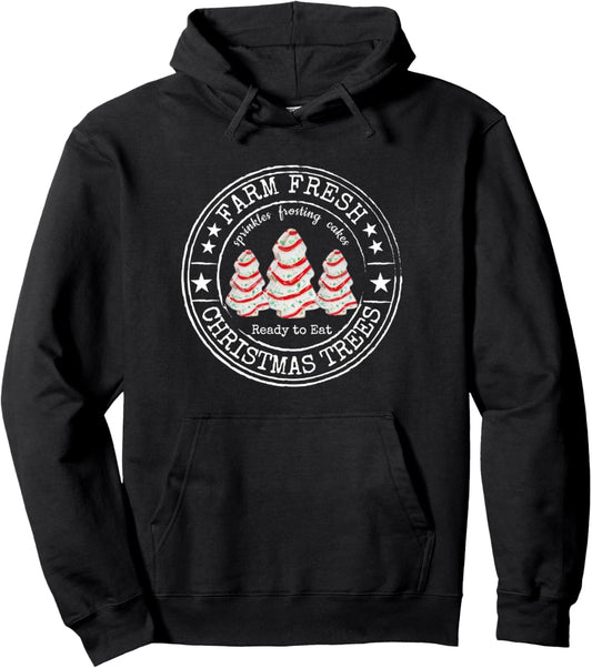 Farm Fresh Christmas Tree Cakes Debbie Becky Christmas Cake Pullover Hoodie