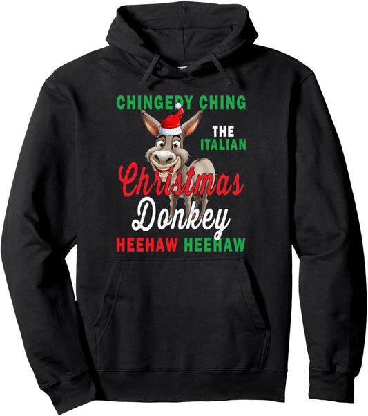 Dominick The Donkey Funny Italian Santa Christmas Xmas Pullover Hoodie