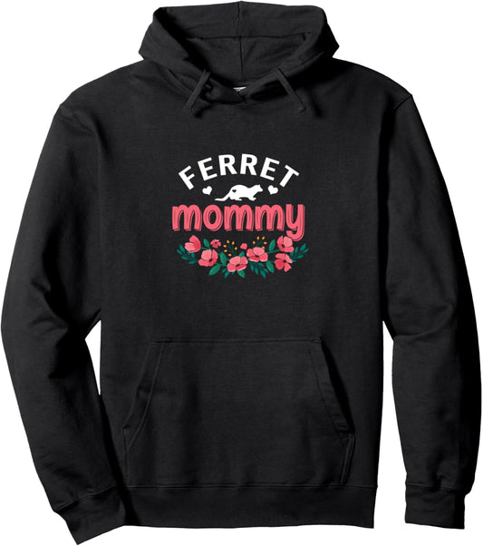 Ferret Mommy Gifts Womens Ferret Pet Lover Owner Christmas Pullover Hoodie