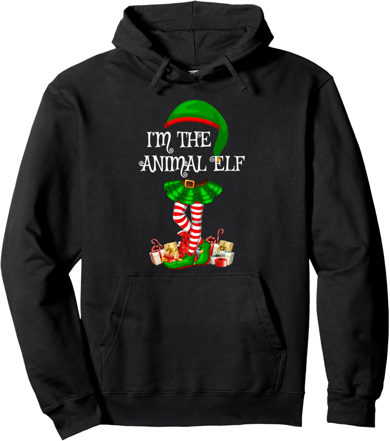 Family Matching Women Girls The Animal Elf Christmas Pullover Hoodie