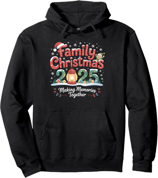 Family Christmas 2025 Matching Squad Santa Elf Funny Xmas Pullover Hoodie