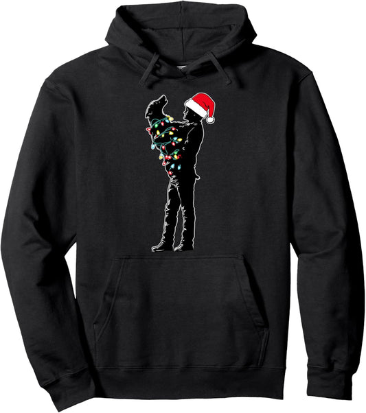 Dog Rescue Adoption Animal Rescue Christmas Hat Xmas Pullover Hoodie