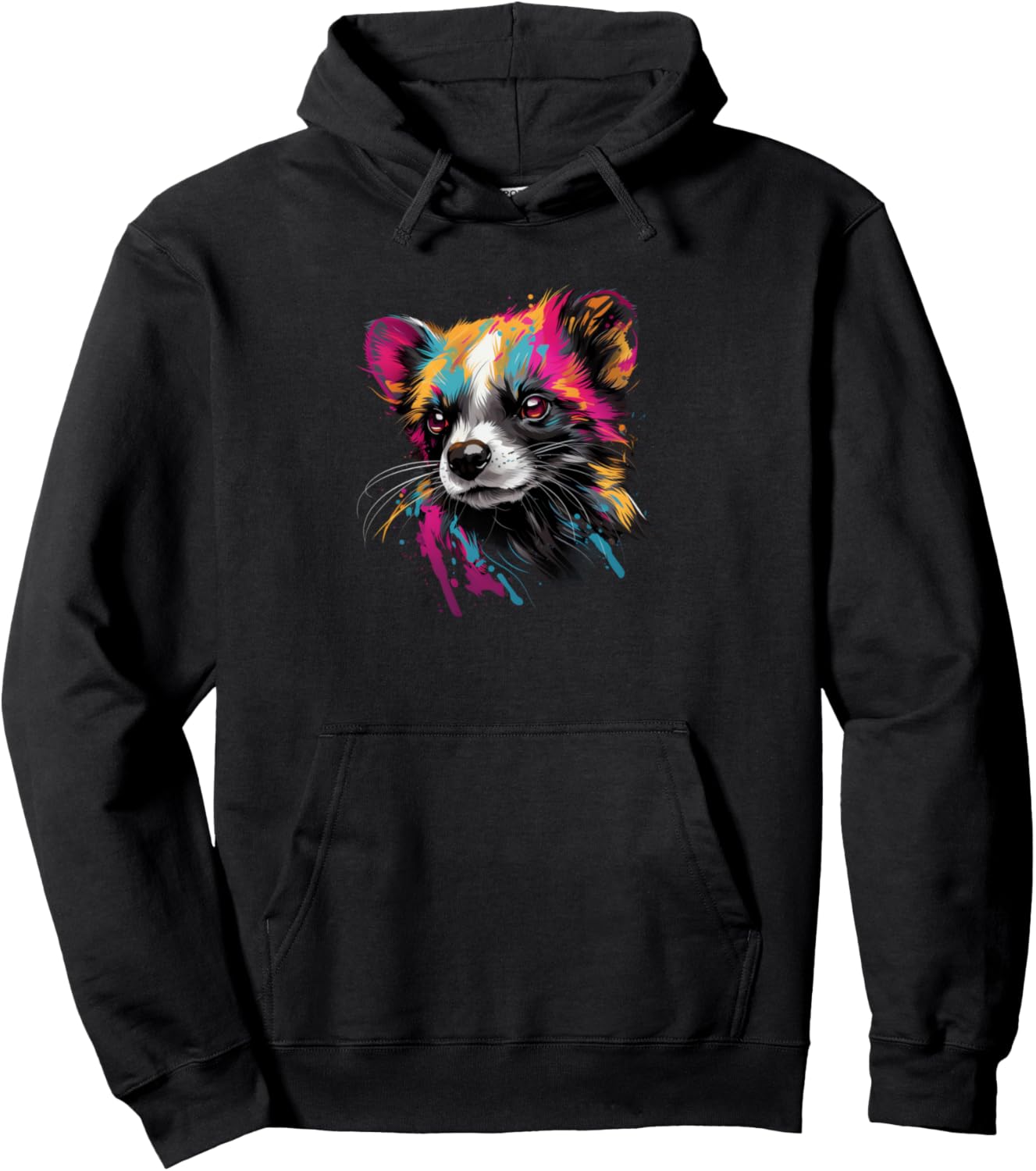 Ferret Vibrant Colors Paint Splatter Pet Lovers Cute Women's Pullover Hoodie