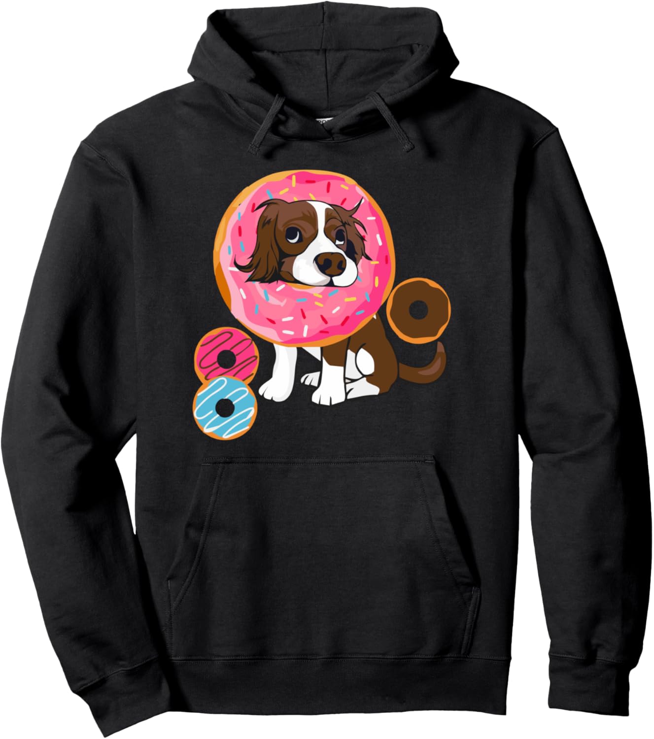 Dogs And Donuts, Funny Animal, Pet Lover, Kids Dog Pullover Hoodie