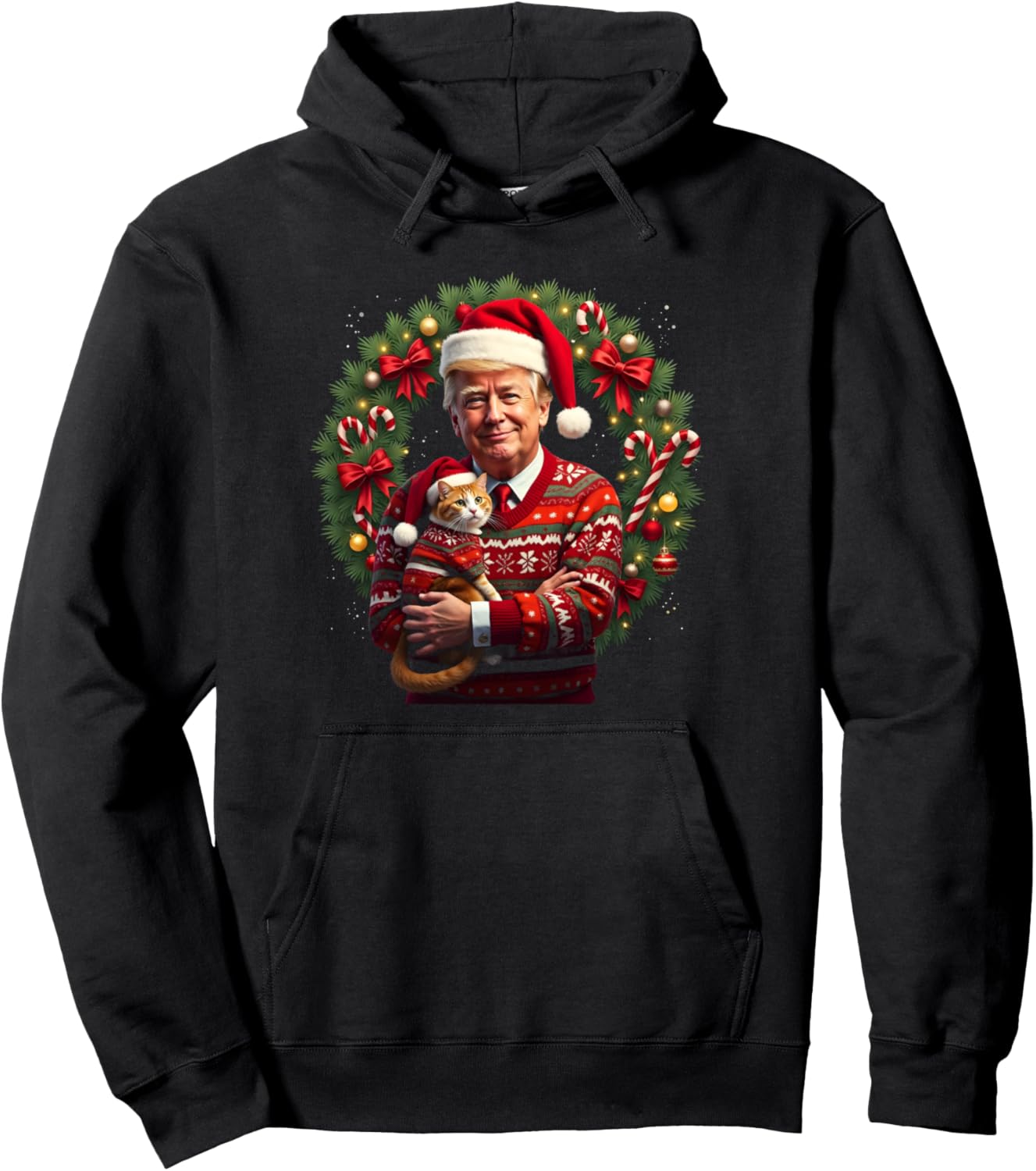 Donald Trump Christmas Sweater Funny Trump For Cat Ugly Xmas Pullover Hoodie