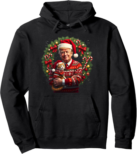 Donald Trump Christmas Sweater Funny Trump For Cat Ugly Xmas Pullover Hoodie