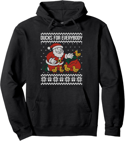 Ducks for everybody ugly sweater Christmas Santa Claus Pullover Hoodie