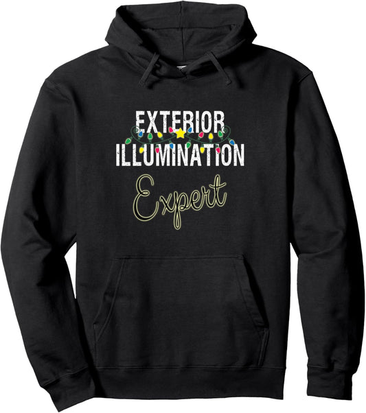 Exterior Illumination Expert Funny Christmas Lights Hoodie