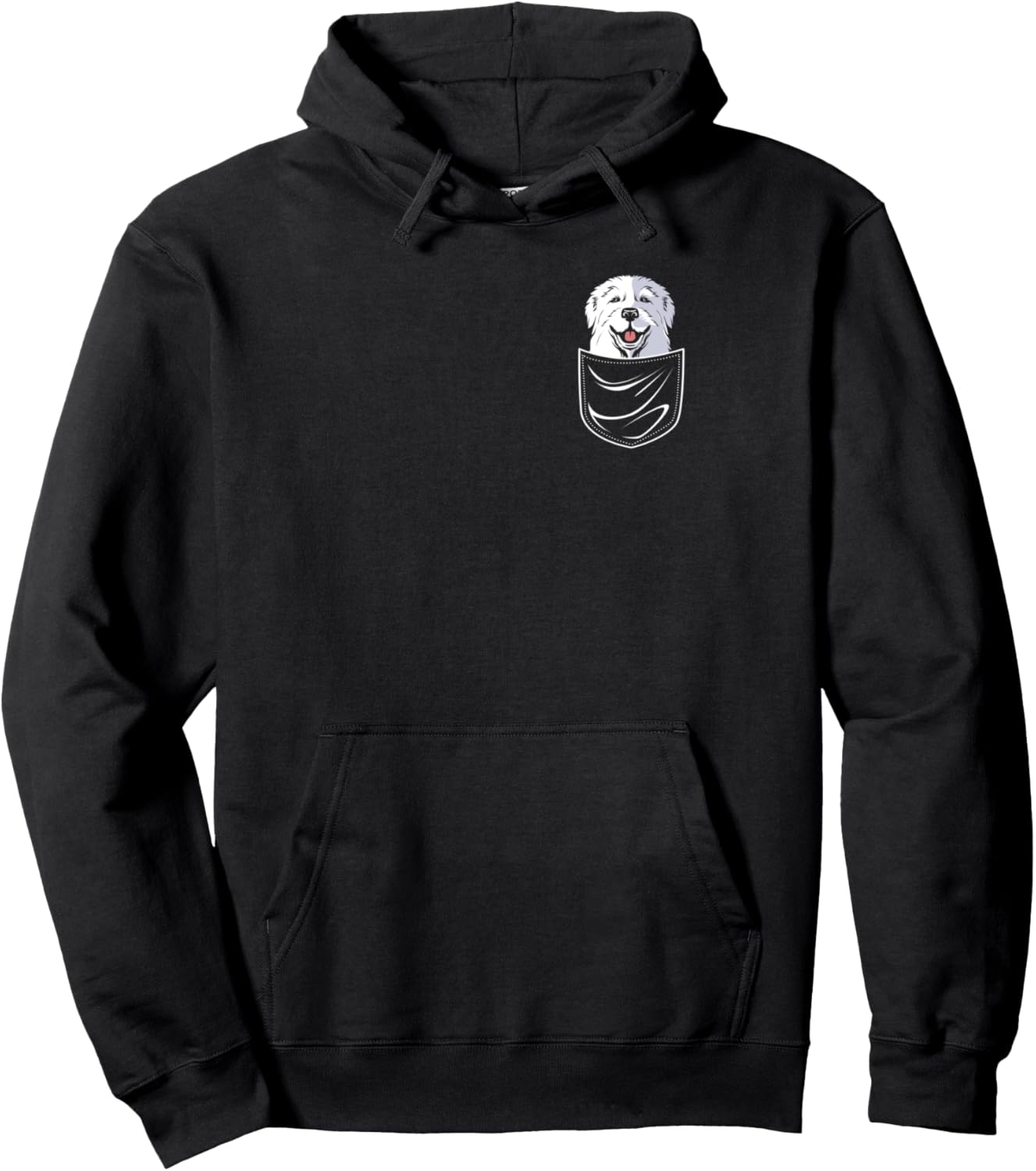Dog In A Pocket Pet Lover Cute Great Pyrenees Pullover Hoodie