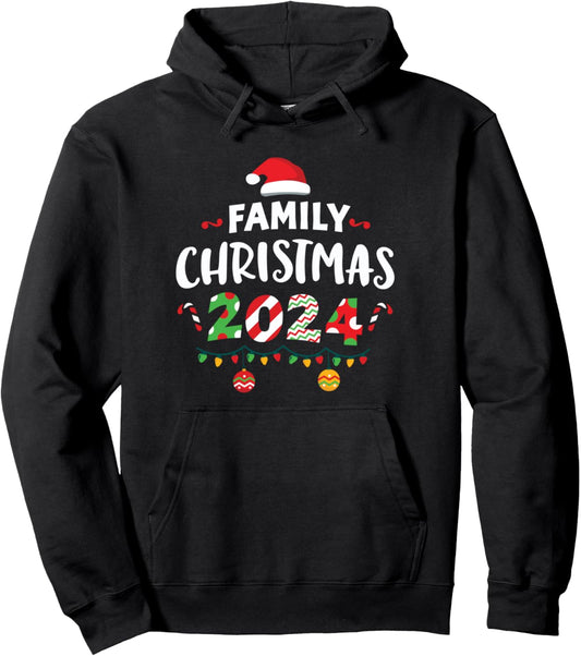 Family Christmas 2024 Pajamas Matching Sets Group Squad Xmas Pullover Hoodie