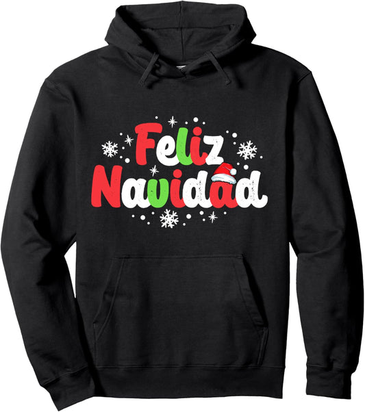 Feliz Navidad Matching Family Spanish Christmas Mexican Xmas Pullover Hoodie