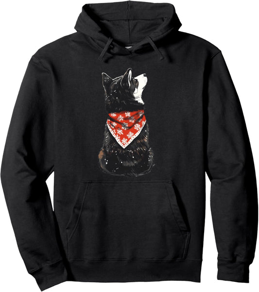 Akita Christmas Lights Dog Lover Xmas Pajama Pullover Hoodie