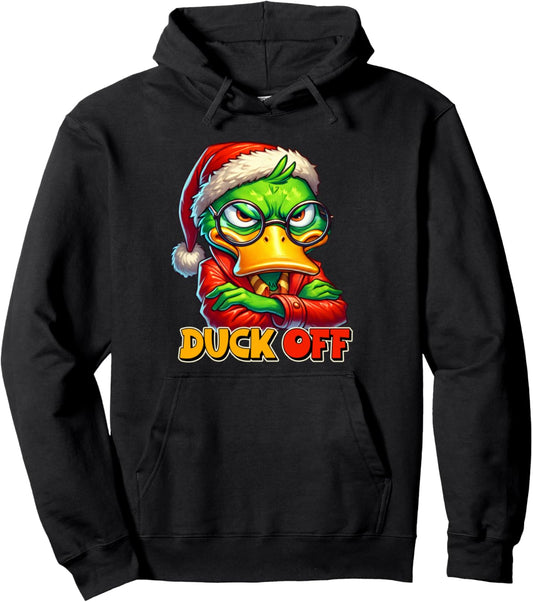 Duck Off Ugly Xmas Christmas Duck Pullover Hoodie