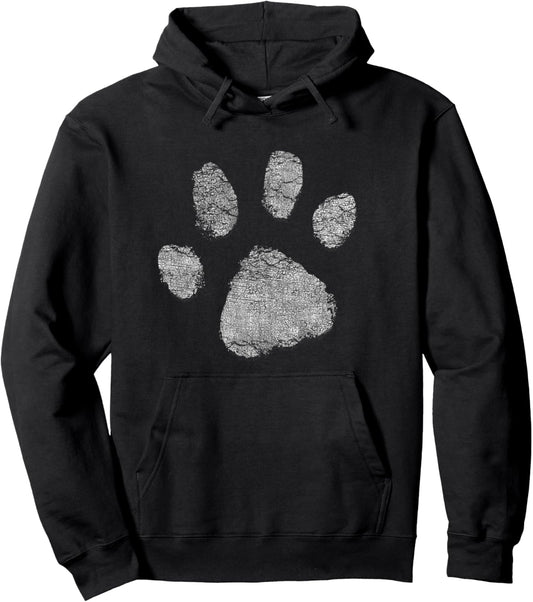 Dog Lovers | Dog Paw Print Dog Mom Dad Pullover Hoodie Pullover Hoodie
