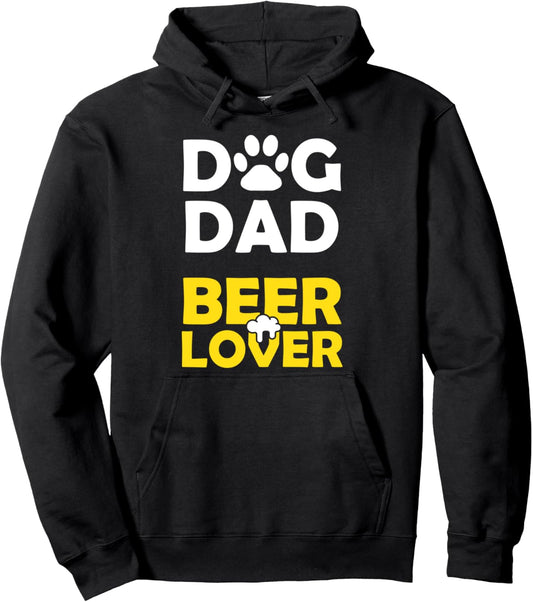 Dog Father Gifts Beer Lover Gift Best Dog Dad Gifts Pullover Hoodie
