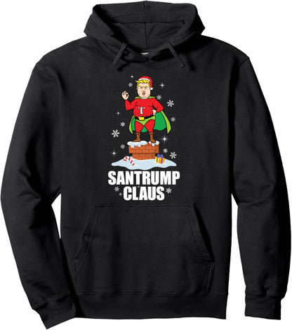 Donald Trump Xmas Shirt Funny Santa Hat gift Pullover Hoodie