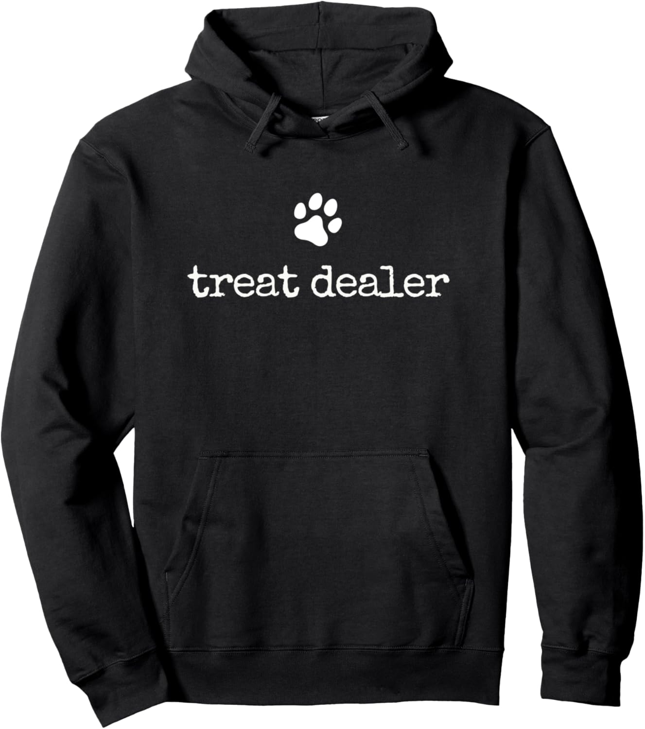 Dog Treat Dealer Sarcastic Dog Owner Unisex Adult Humor-Themed Dog Owner Black Small Pullover Hoodie