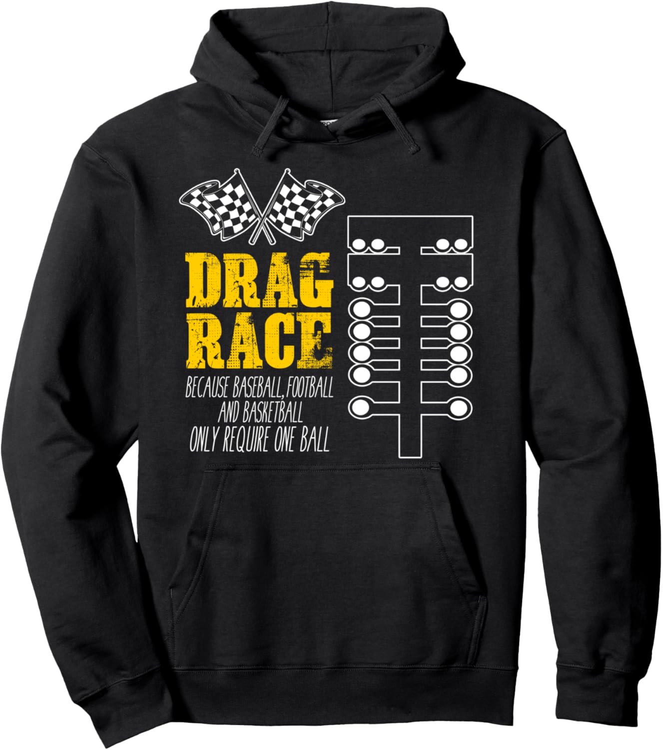 Drag Racing Christmas Tree design, Racing design, Horsepower Pullover Hoodie