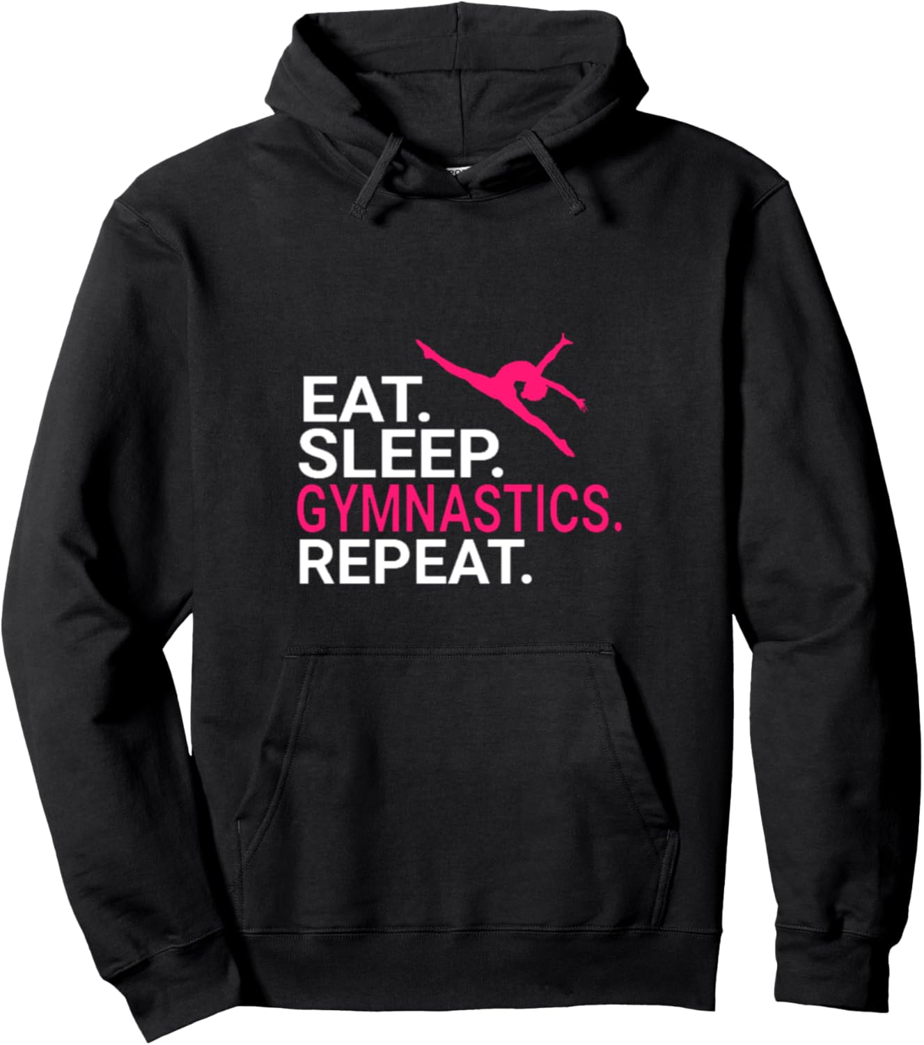 Eat Sleep Gymnastics Repeat Hoodie, Christmas Gift, Sports Pullover Hoodie