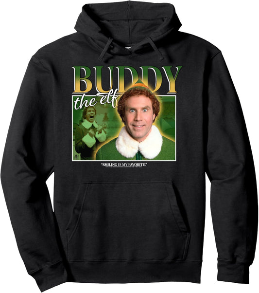 Elf 90's Style Buddy the Elf Funny Christmas Pullover Hoodie