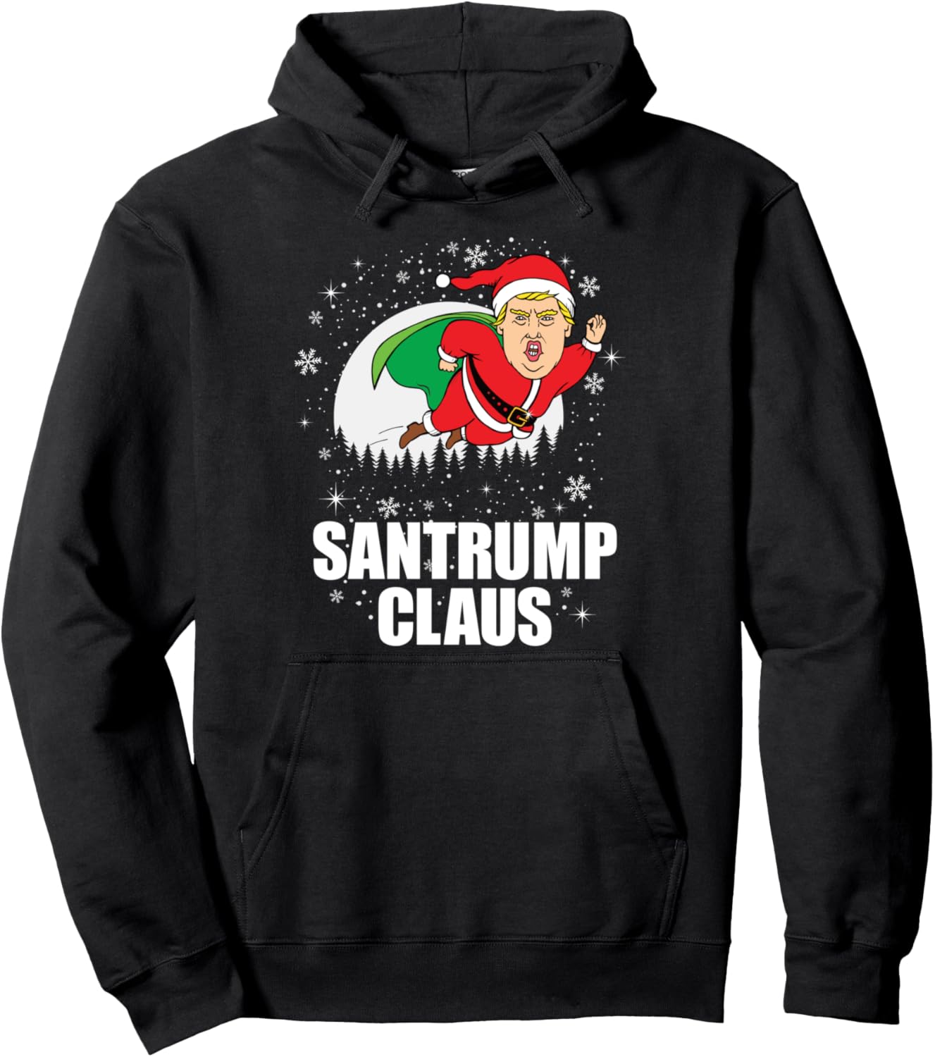 Donald Trump Xmas Shirt Funny Santa Hat gift Pullover Hoodie