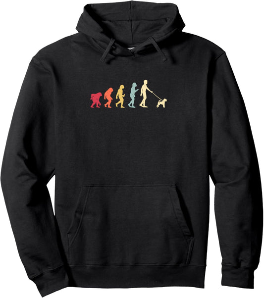Evolution of Dogs: From Caveman to Modern Pet Lovers Pullover Hoodie