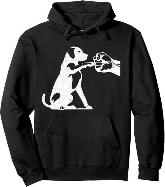 Dog Fist Bump | Dog Lover, Dog Mom &amp; Dog Dad Pullover Hoodie