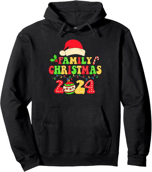 Groovy Family Christmas 2024 Matching Squad Santa Elf Xmas Pullover Hoodie