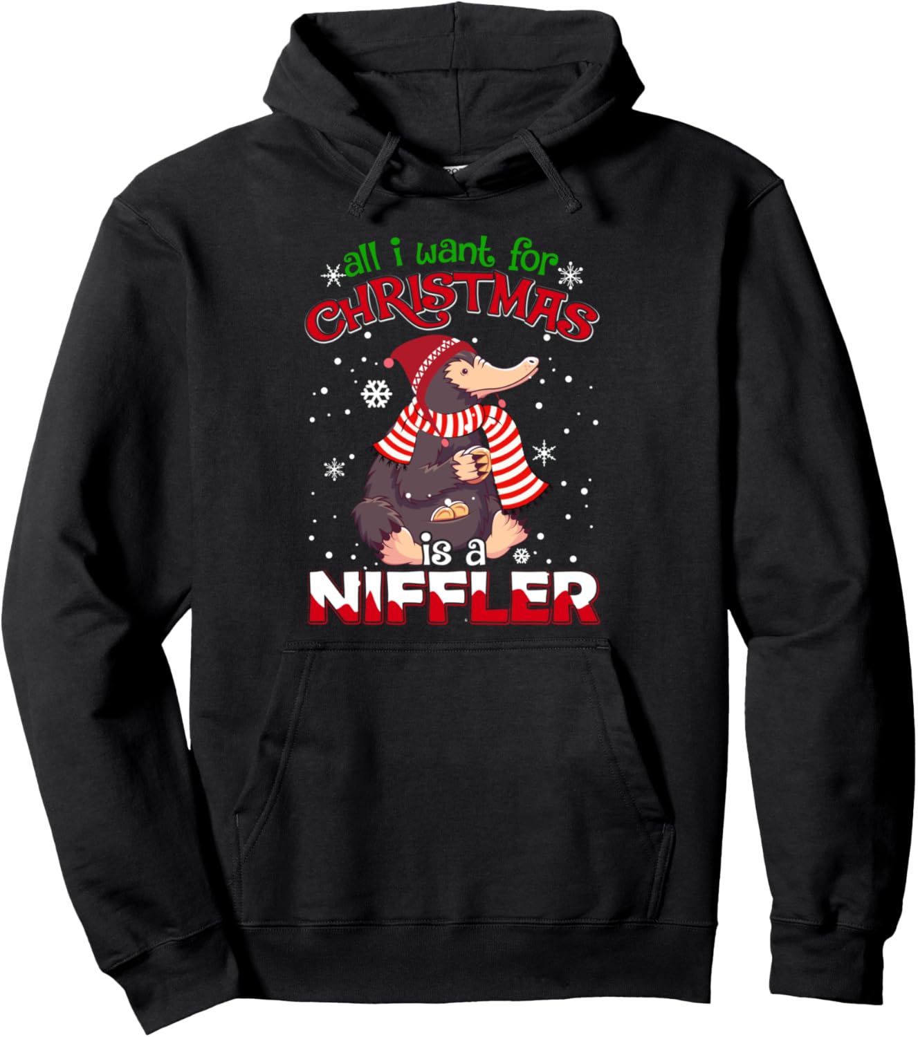 ALL I WANT FOR CHRISTMAS IS A NIFFLER WOMEN MEN KIDS XMAS Pullover Hoodie
