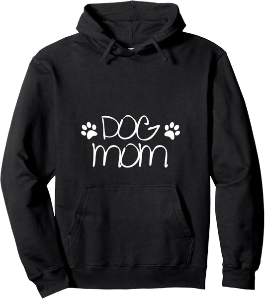 Dog Mom Women Mama Paw Top Cute Long Sleeve Pullover Hoodie