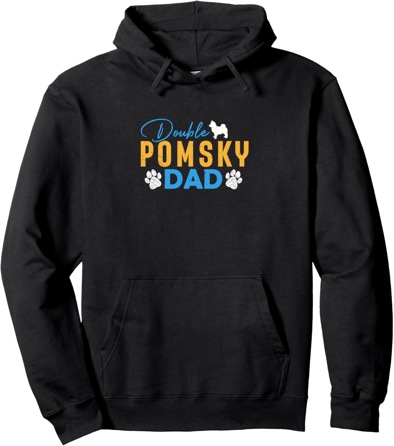 Double Pomsky Dog Dad Gifts Funny Pomsky Dad Dog Lover Owner Pullover Hoodie