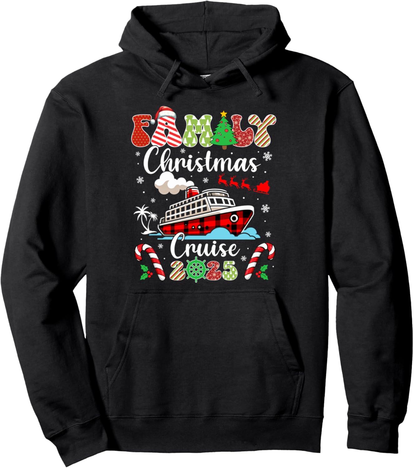 Family Christmas Cruise Squad 2025 Matching Family Xmas 2025 Pullover Hoodie