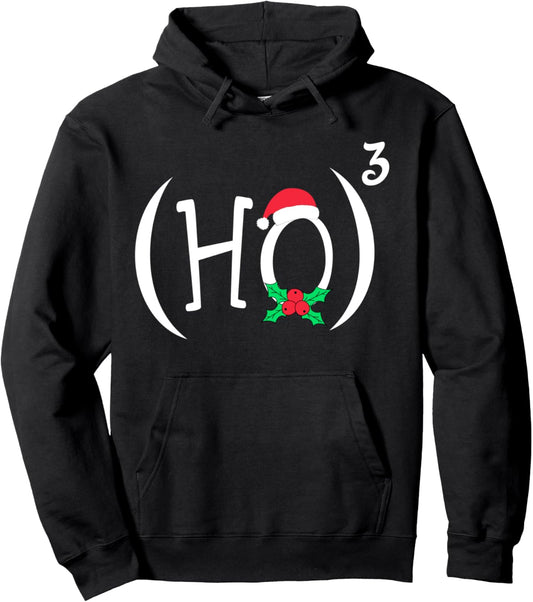 HO3 or HO Cube Funny Christmas Math Teachers Themed Pullover Hoodie