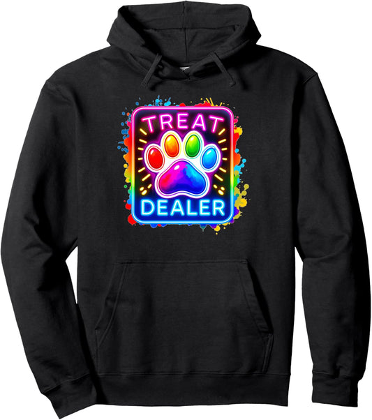 Dog Mom Dog Lover Fur Mama Dog Rescue Dog Paw Treat Dealer Pullover Hoodie