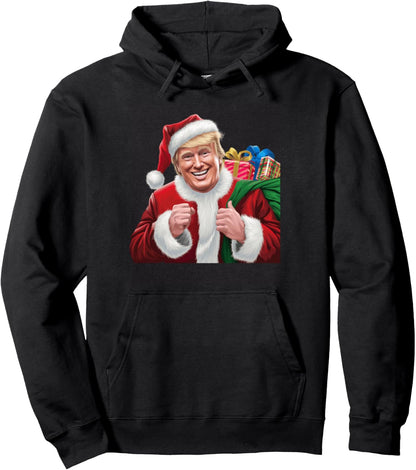 Donald Trump Santa Claus Christmas Xmas USA President Pullover Hoodie
