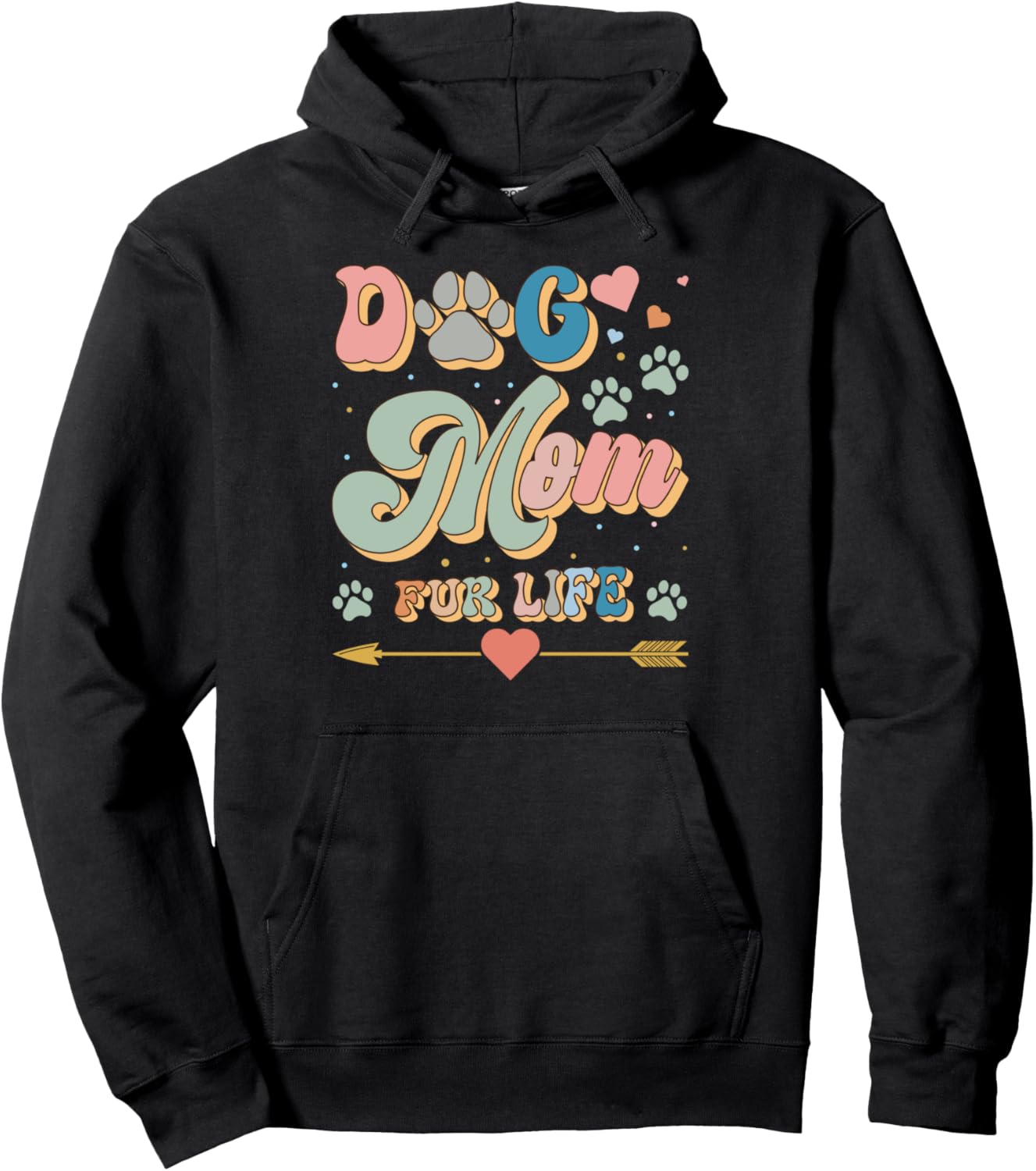 Dog Mom Fur Life Daughter Son Mothers Day Women Wife Dogs Pullover Hoodie