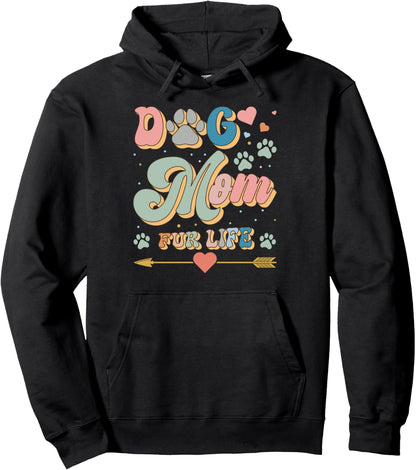 Dog Mom Fur Life Daughter Son Mothers Day Women Wife Dogs Pullover Hoodie