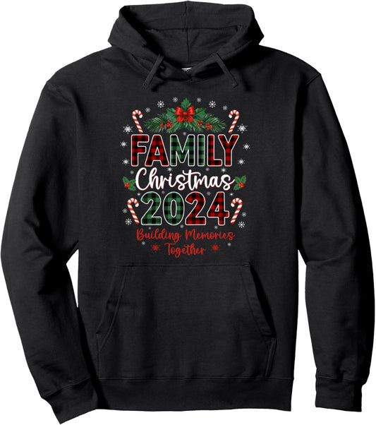Family Christmas 2024 Group Matching Xmas Squad Pullover Hoodie