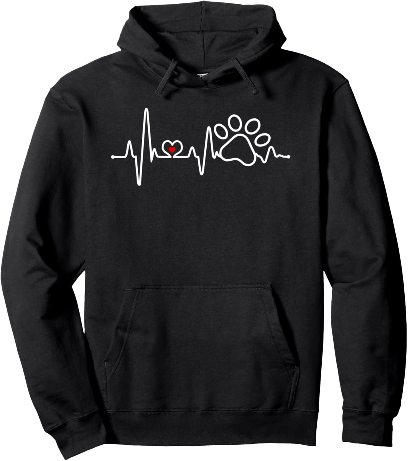 Dog Paw Heartbeat Clothing - Dog Paw Pullover Hoodie