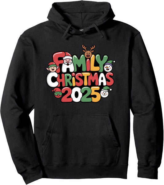 Family Christmas 2025 Xmas Matching Pajamas Pullover Hoodie