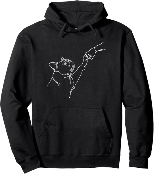 Dog Fist Bump, French Bulldog, Dog Lover, Dog Mom, Dog Dad Pullover Hoodie
