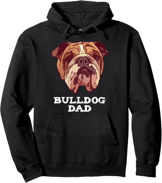 English bulldog dad - Bulldog Pullover Hoodie