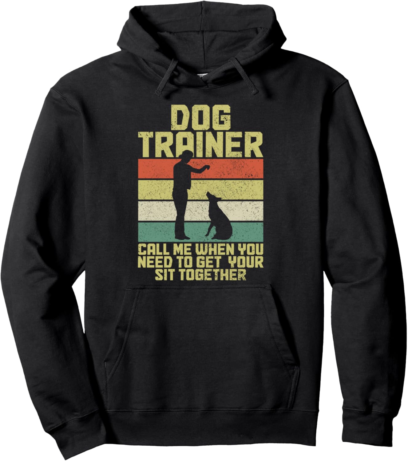 Dog Trainer Funny Vintage Dog Training Pullover Hoodie