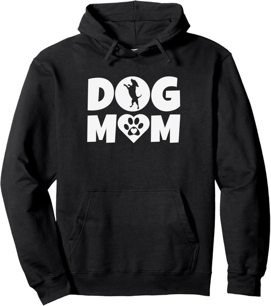 Dog Mom - Mothers Day Present for Dog Loving Mom - Cute Dog Pullover Hoodie