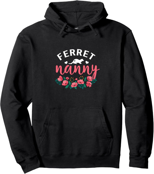 Ferret Nanny Gifts Womens Ferret Pet Lover Owner Christmas Pullover Hoodie