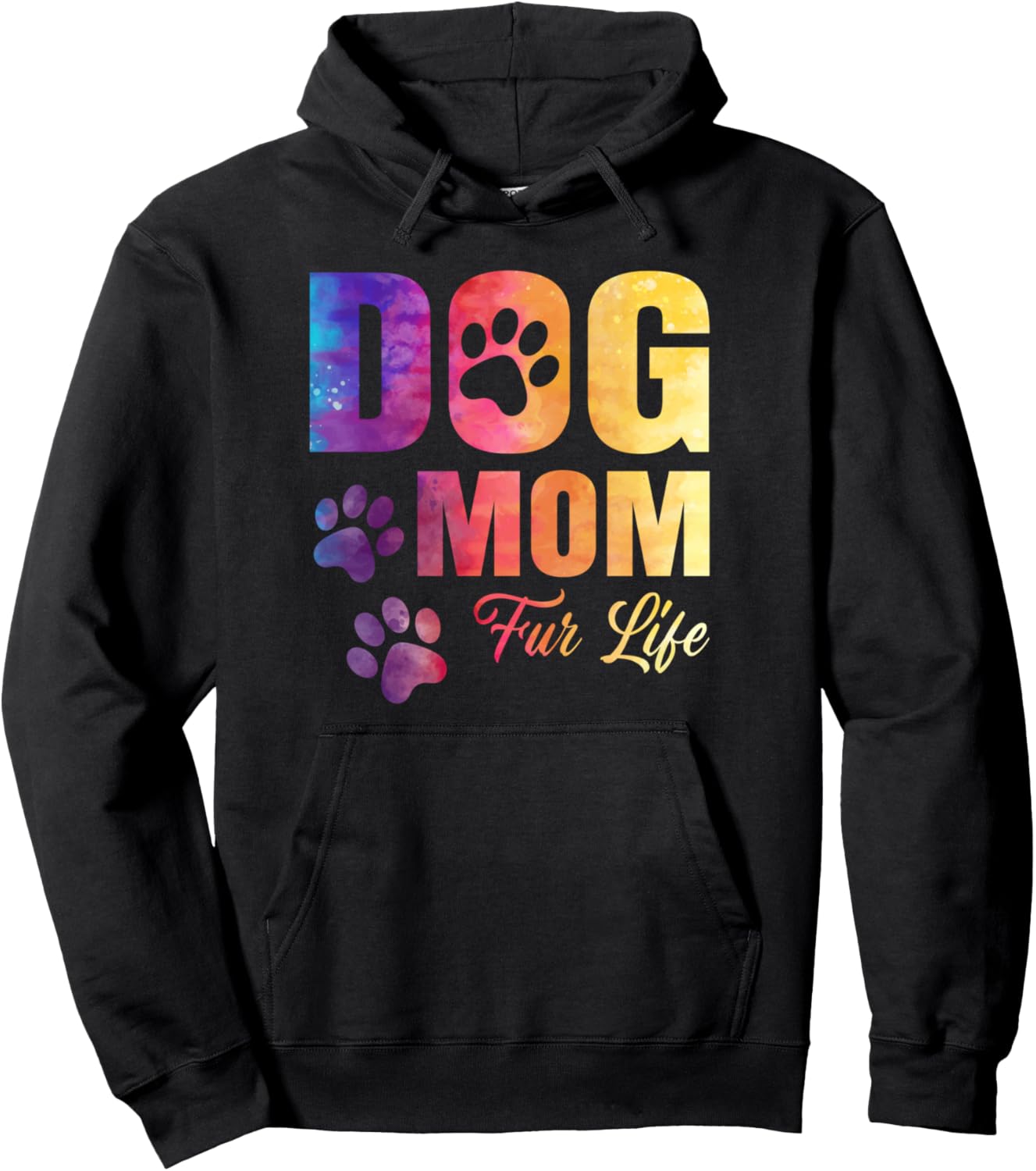 Dog Mom Mama Tie Dye Dog Girls Women Mothers Day Pullover Hoodie