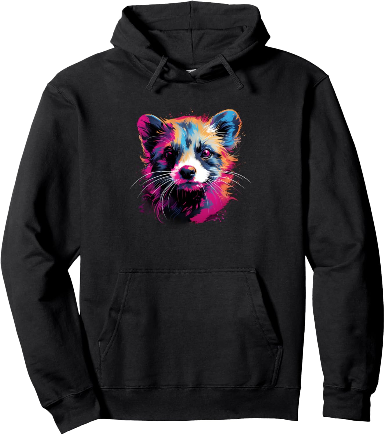 Ferret Vibrant Colors Paint Splatter Pet Lovers Cute Women's Pullover Hoodie