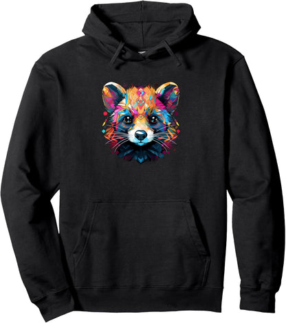 Ferret Vibrant Colors Paint Splatter Pet Lovers Cute Women's Pullover Hoodie