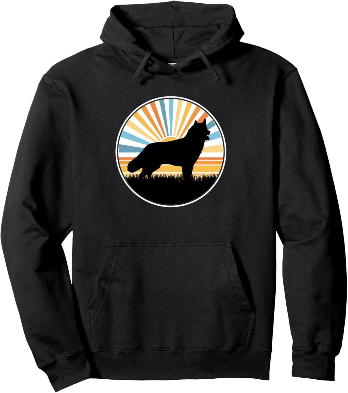 Alaskan Malamute - Retro Sunset Dog Mom - Dog Dad Pullover Hoodie