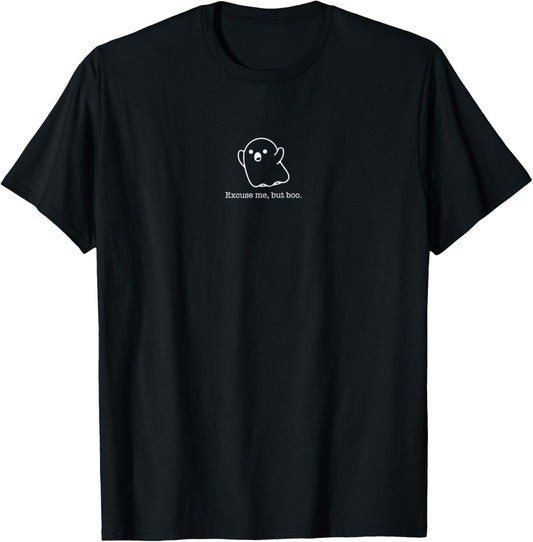 Excuse Me But Boo Cute Ghost Spooky Season Halloween Lover T-Shirt